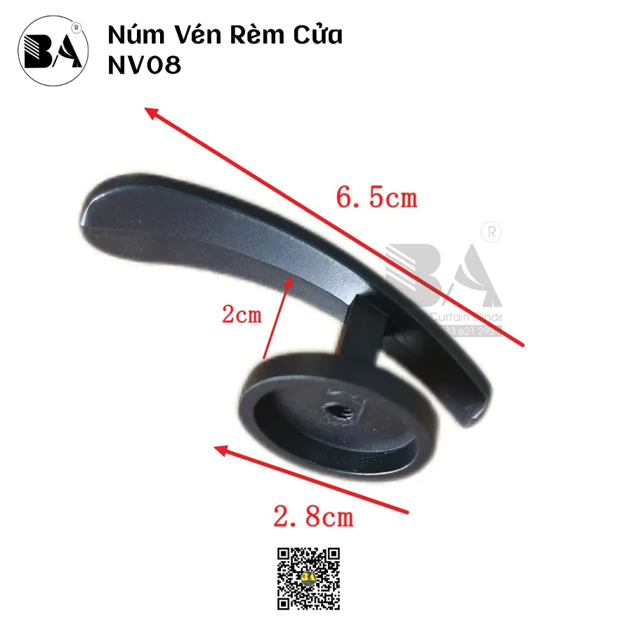 Núm Vén Rèm NV08 Hợp Kim Nhôm Bền Bỉ | Phụ Kiện Rèm Cao Cấp-5